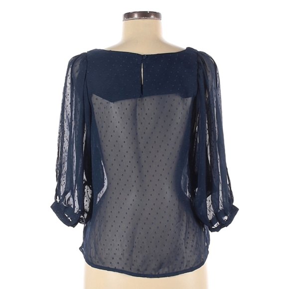 Xhilaration Sheer Open Sleeve Top - Picture 5 of 16